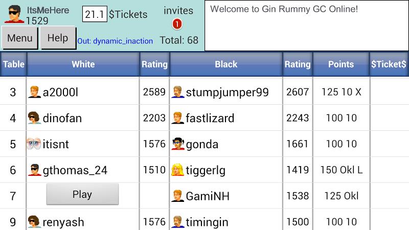 Gin Rummy GC Online Screenshot 2