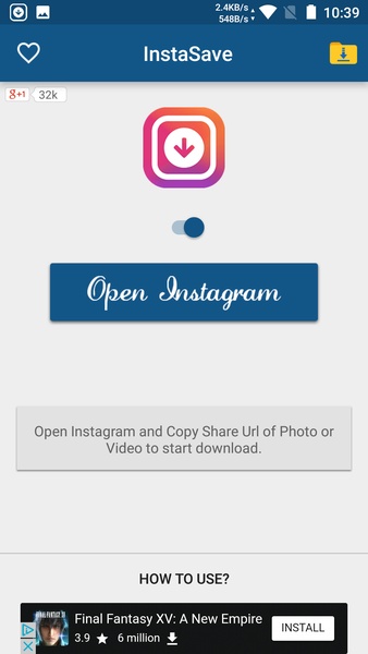 Video Downloader for Instagram スクリーンショット 1