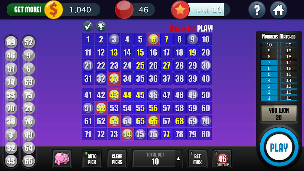 Keno Free Keno Game應用截圖第4張