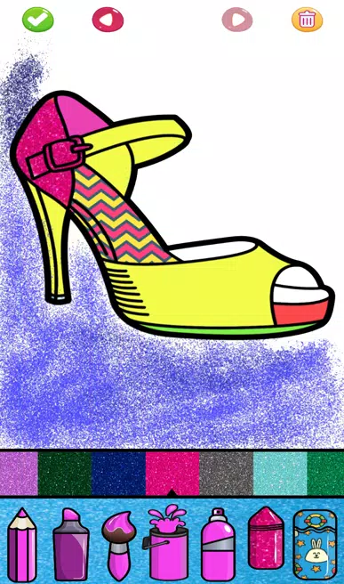 Beauty Glitter coloring game स्क्रीनशॉट 4