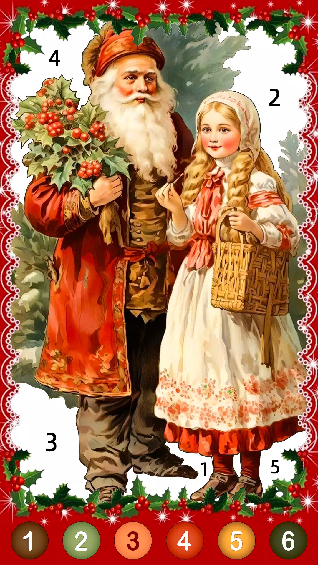 Christmas Game Color by number स्क्रीनशॉट 3