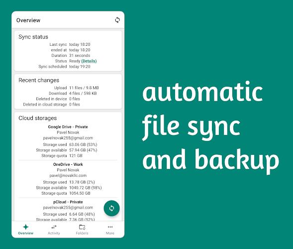 Autosync - File Sync & Backup Captura de tela 1