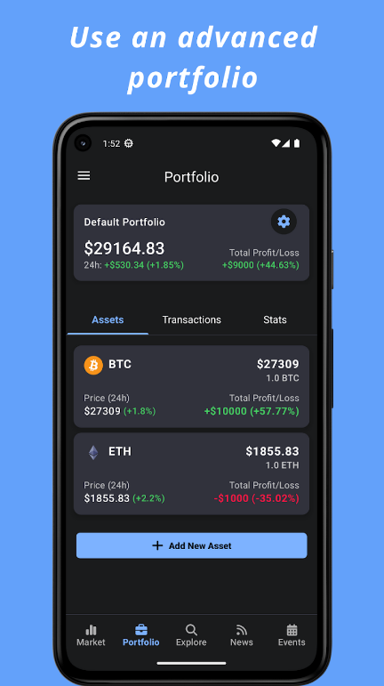 Crypto Hub Coin Stats Tracker Скриншот 2