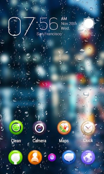 Drop Rain 3D GOLauncher EX Theme Screenshot 3