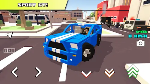 Blocky Car Racer Captura de tela 1