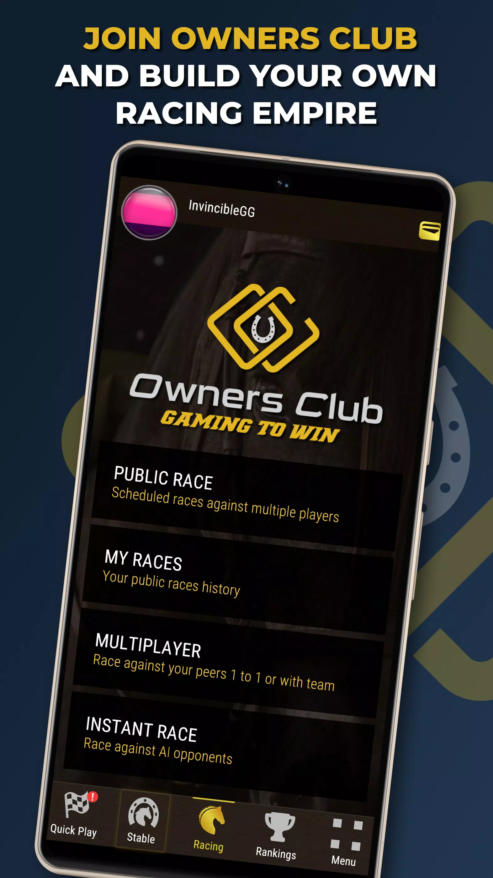 Owners Club - AI Horse Racing Screenshot 1