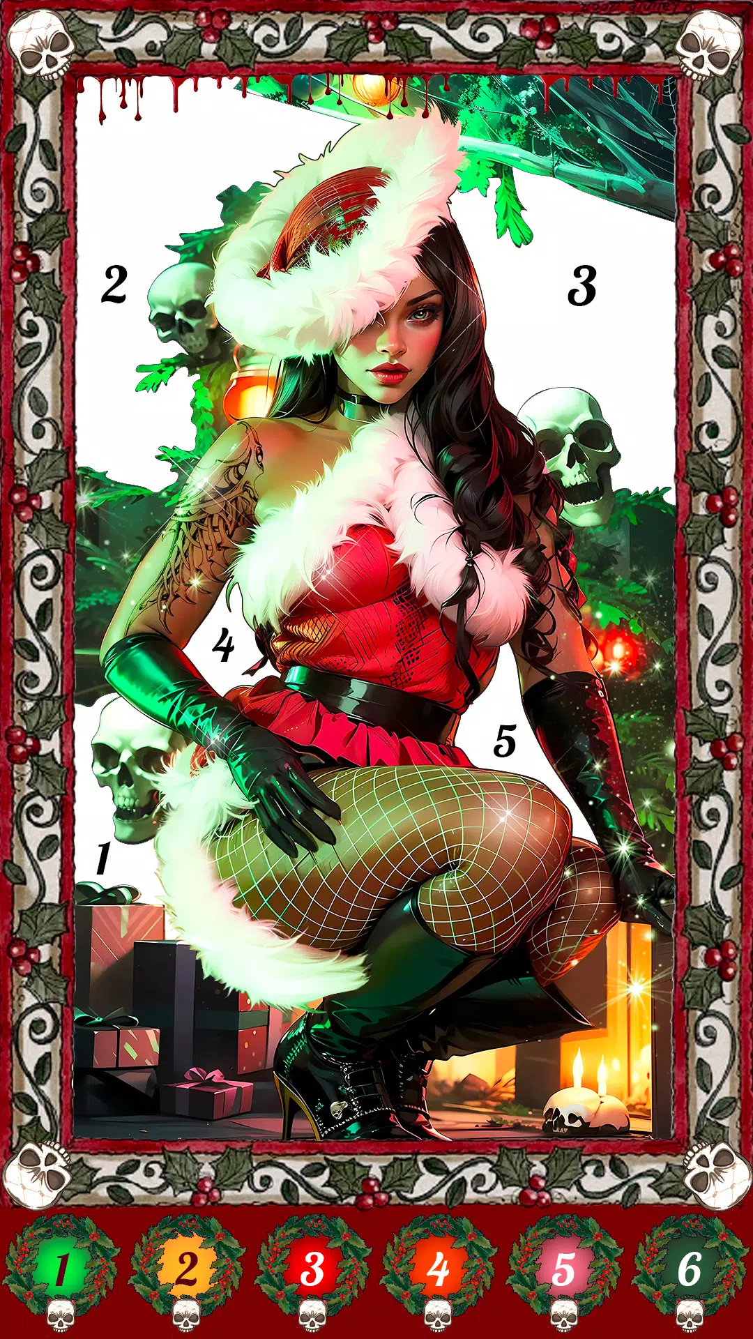 Dark Christmas Coloring Game Capture d’écran 2