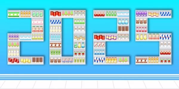 Experimente a diversão de estoque de prateleira com o tipo de supermercado 3D
