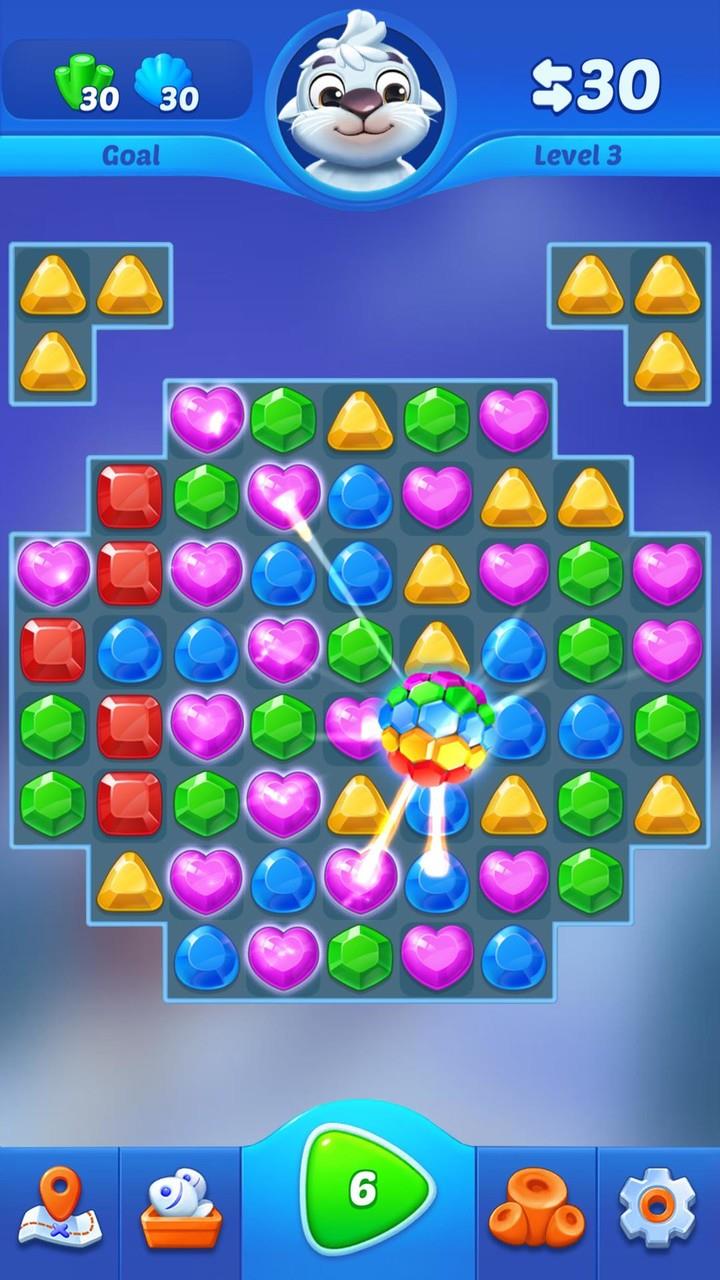 Jewel crush - match 3 game Captura de pantalla 2