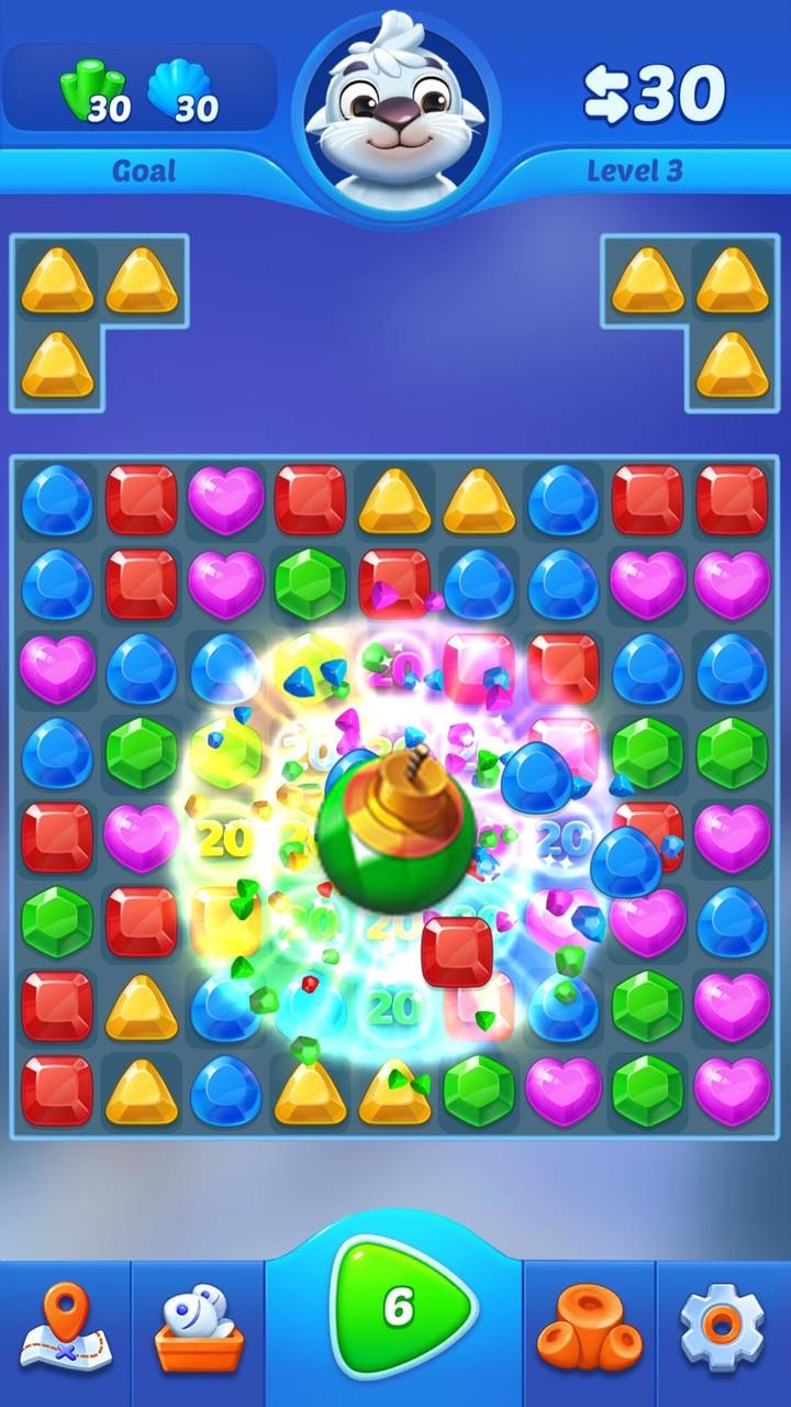 Jewel crush - match 3 game Captura de pantalla 3