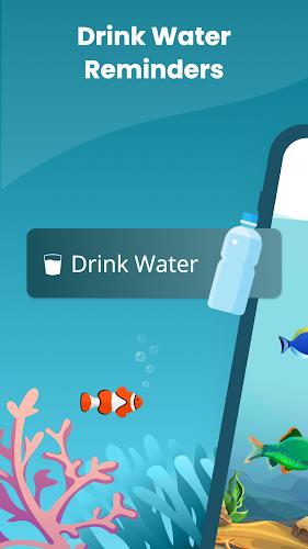 Drink Water Reminder Aquarium Captura de pantalla 1