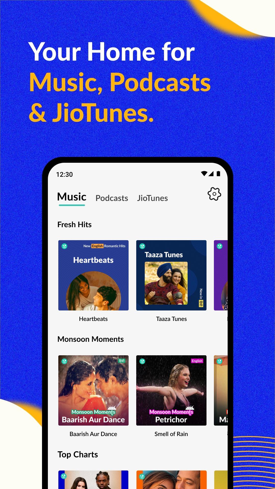 JioSaavn - Music & Podcasts スクリーンショット 1