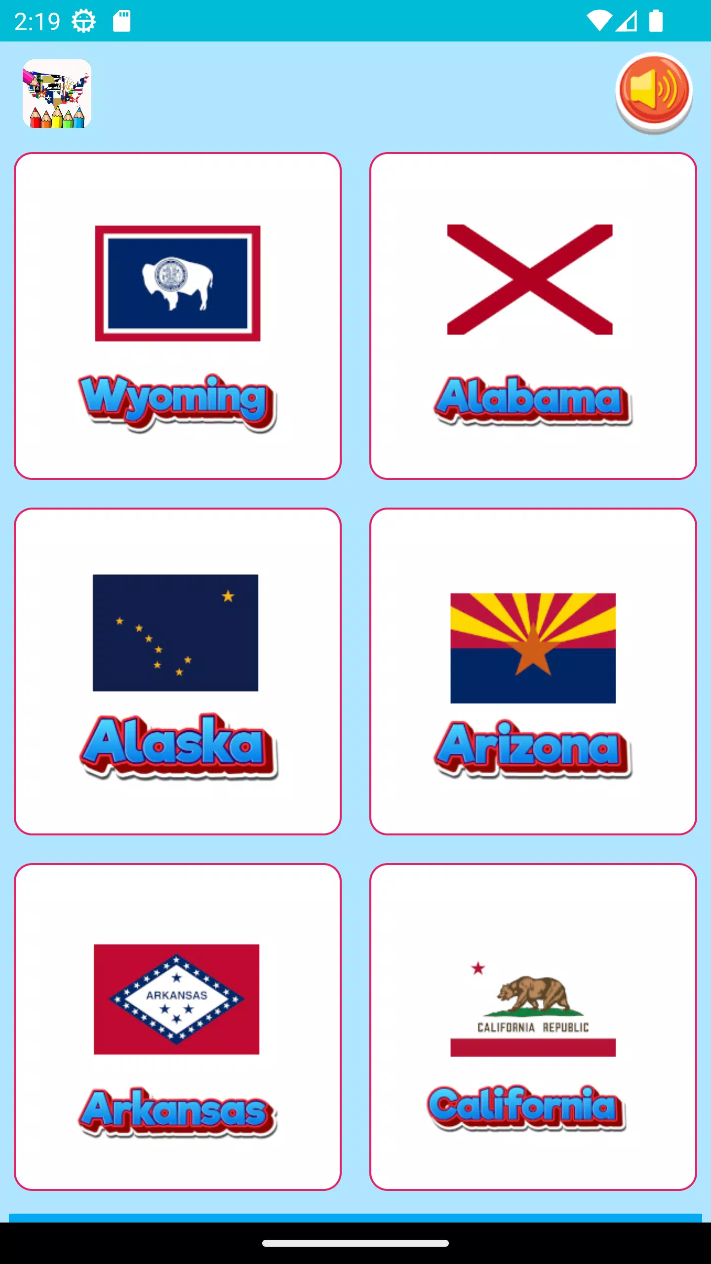 coloring flag of U.S. state Screenshot 3