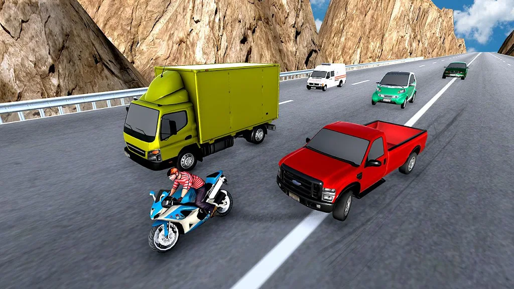 City Bike Traffic Race in Crowd Taxi 3D Screenshot 4