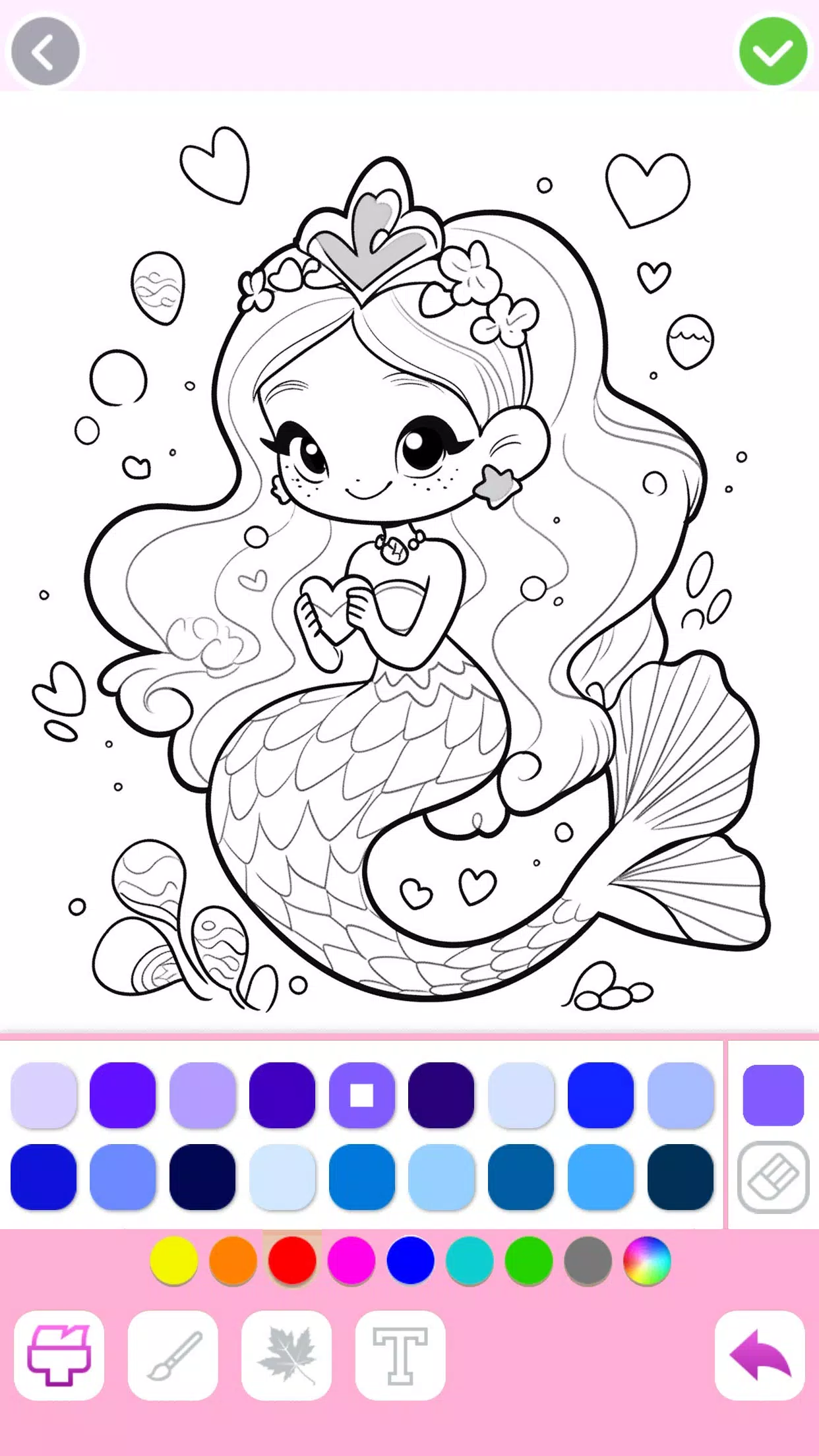 Mermaid Coloring:Mermaid games應用截圖第1張