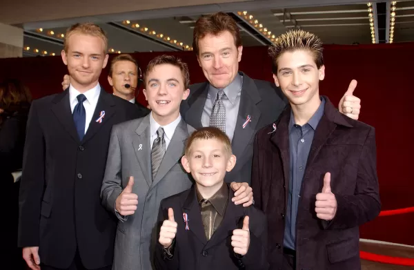 The cast of Malcolm In The Middle in 2001. Photo by Vince Bucci/Getty Images