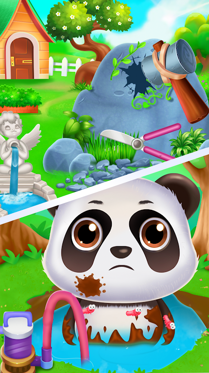 Panda caretaker pet salon game Captura de tela 3