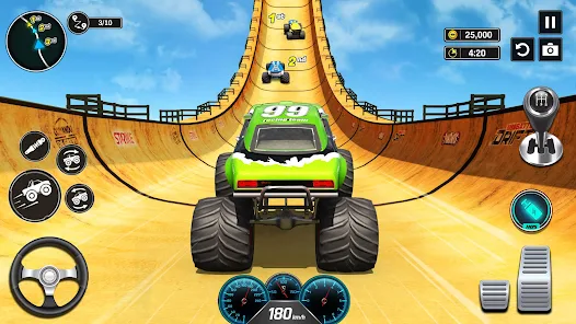 Monster Truck Mega Ramp - Extreme Stunts GT Racing スクリーンショット 1