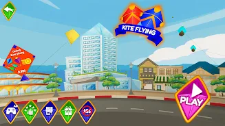 Pipa Layang Kite Flying Game Скриншот 1