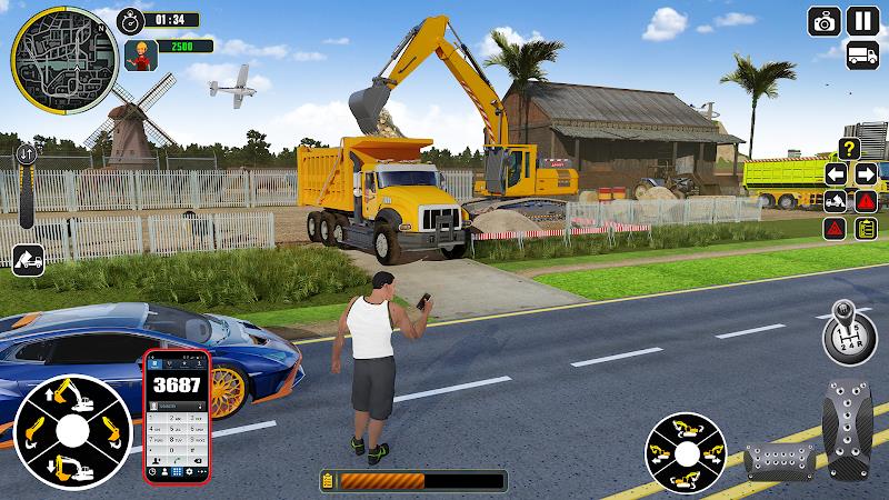 Bagger-LKW-Simulator-Spiel Screenshot 2