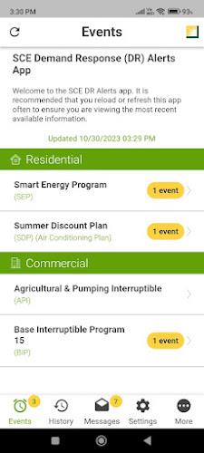 SCE DR Alerts Screenshot 1