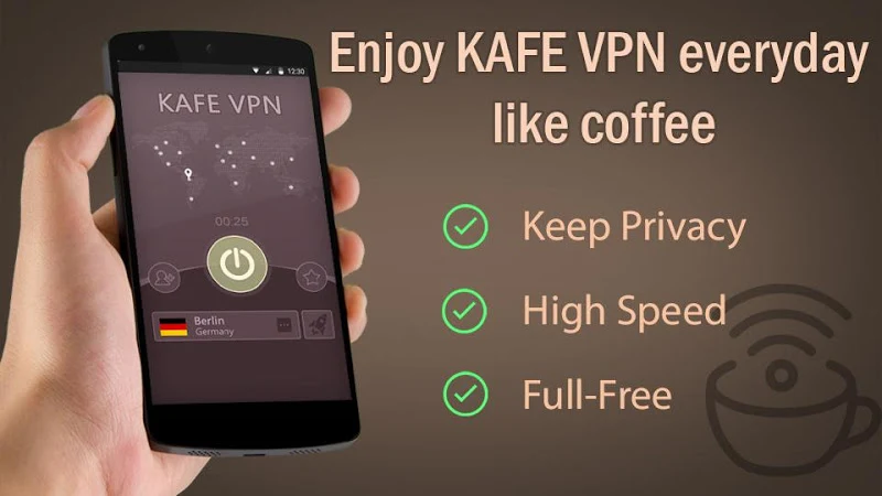 KAFE VPN - Fast & Secure VPN स्क्रीनशॉट 1