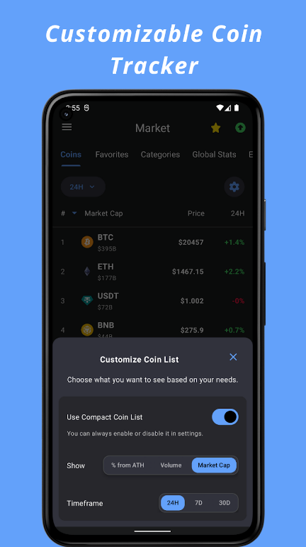 Crypto Hub Coin Stats Tracker 스크린샷 3