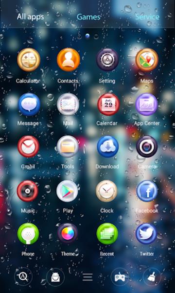 Drop Rain 3D GOLauncher EX Theme Screenshot 4