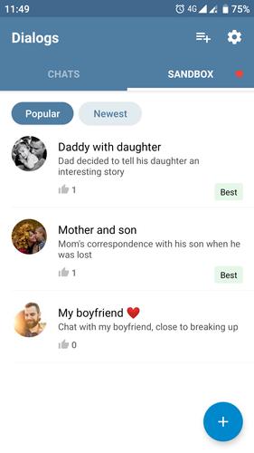 Fake Chat Messenger — TeleFake Captura de pantalla 3