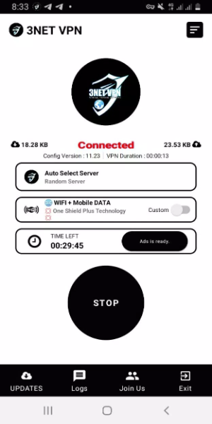 3NET VPN स्क्रीनशॉट 1