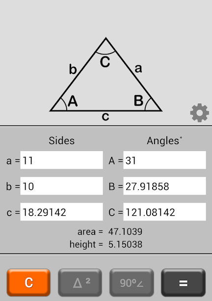 Triangle Calculator Captura de pantalla 1