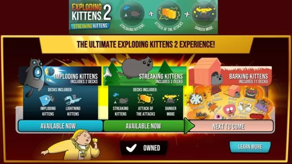 Exploding Kittens 2 Unveils Streaking Kittens Expansion with 5 New Cards