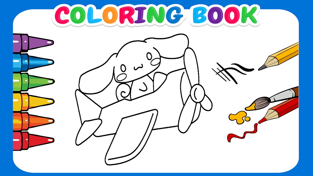 Cute Cinnamoroll coloring book स्क्रीनशॉट 3