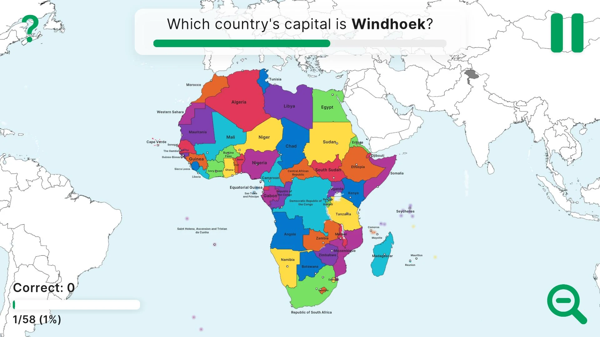 StudyGe Geography capitals flags countries スクリーンショット 2