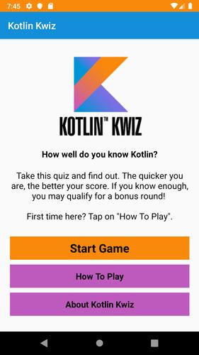 Kotlin Kwiz स्क्रीनशॉट 1