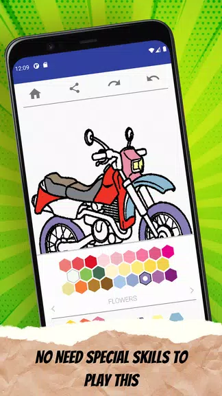 MotorBike Coloring Page Screenshot 3