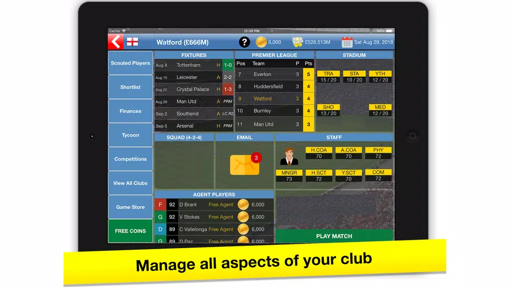 Soccer Tycoon: Football Game Captura de tela 1