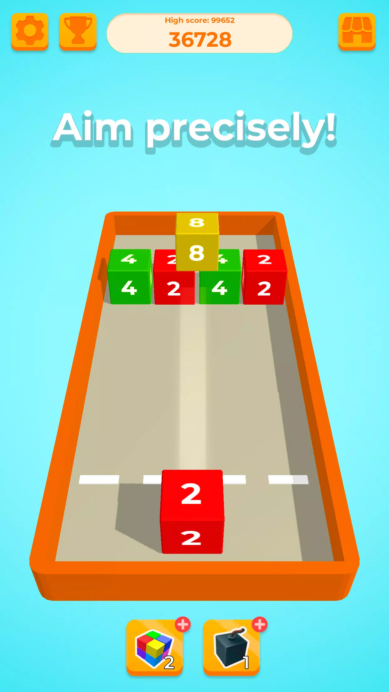 체인 큐브: 2048 3D 병합 블록 게임 스크린샷 2