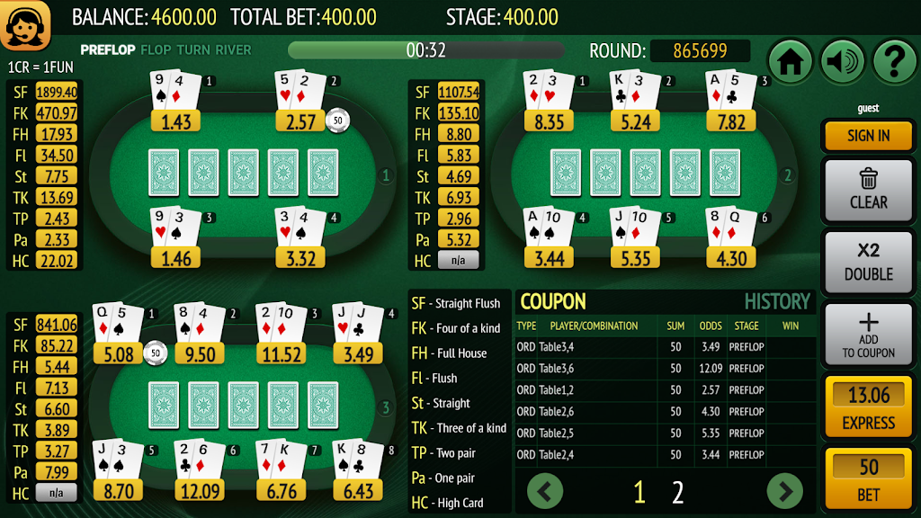 Bet on Poker Captura de tela 1