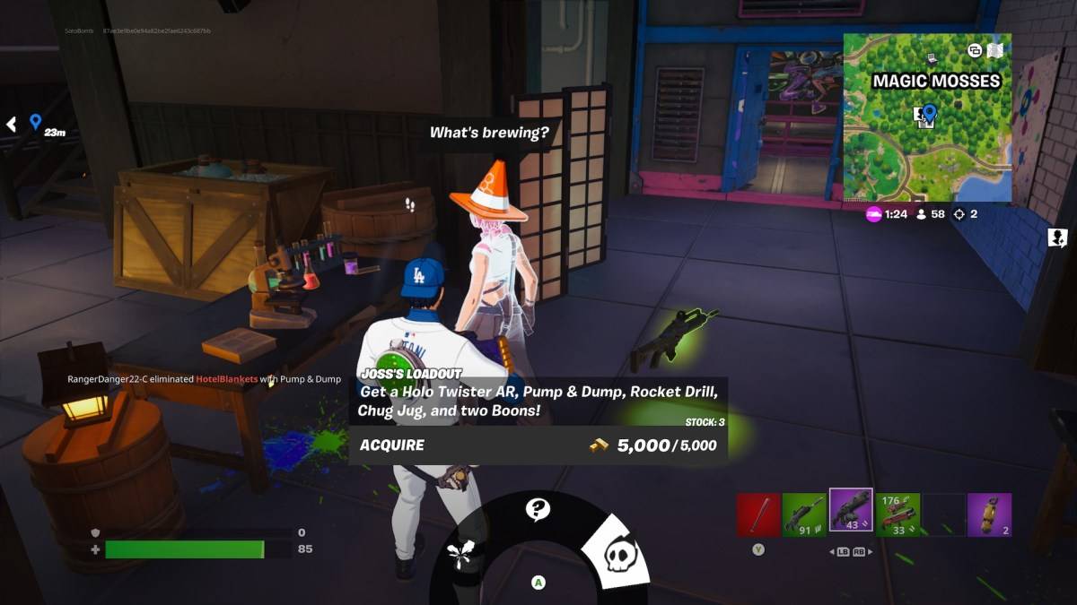 Fortnite अध्याय 6 में डीलक्स आउटलाव चरित्र सेवा।