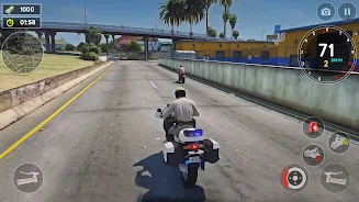 US Police Bike Rider Simulator Capture d'écran 1