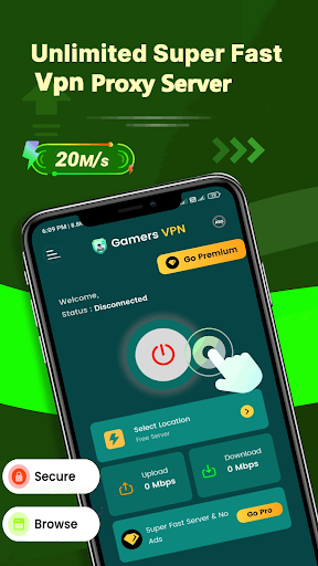 Gamers VPN: Low Ping Gaming Captura de pantalla 3