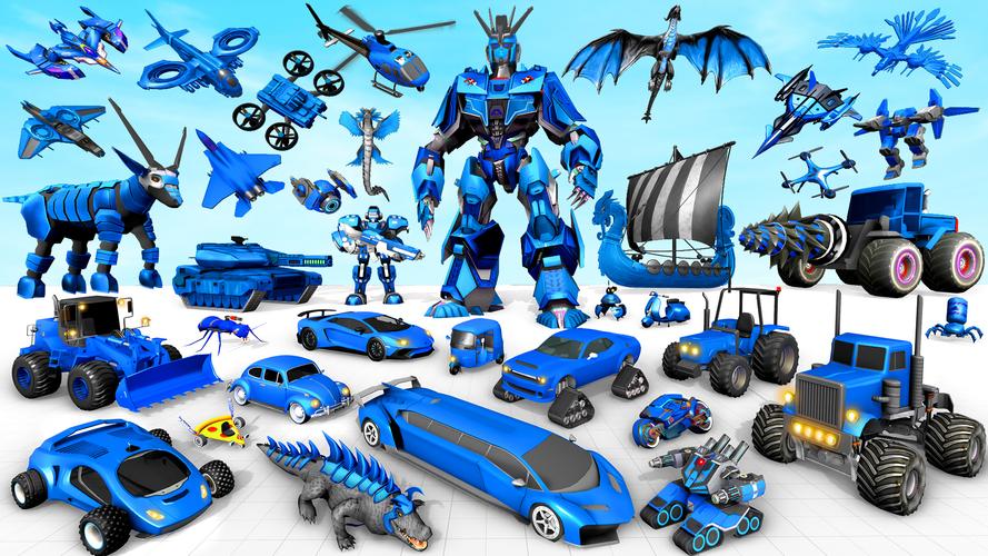 山羊機器人汽車遊戲：機器人改造和格鬥遊戲應用截圖第3張