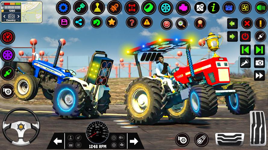 Indian Tractor Tochan Game 3d スクリーンショット 3