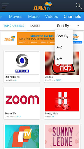 ZengaTV Mobile TV Live TV 스크린샷 4