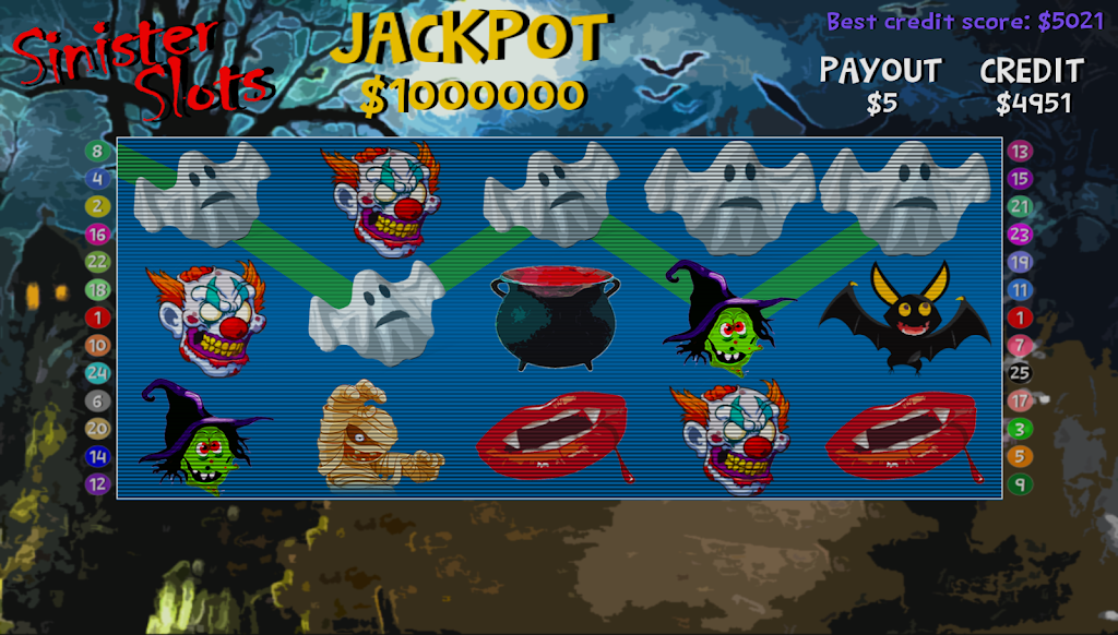 Sinister Slots Capture d’écran 1