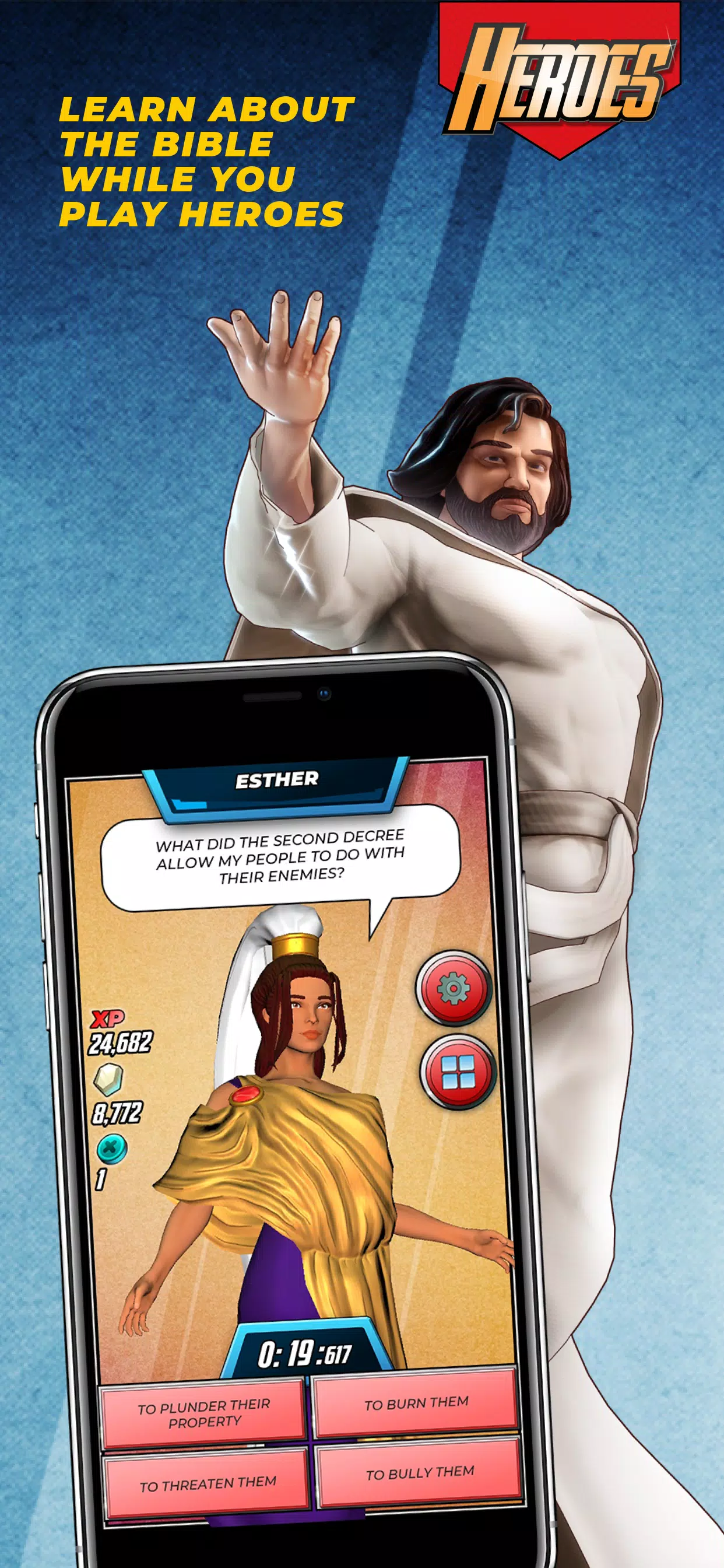 Bible Trivia Game: Heroes 스크린샷 2