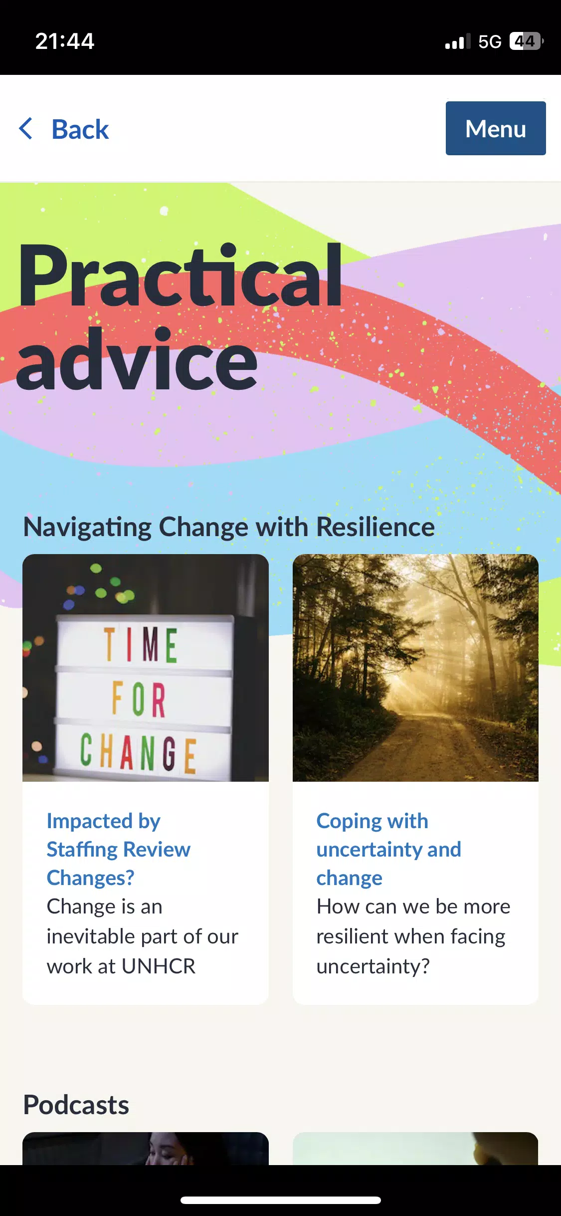 UNHCR Wellbeing Screenshot 3