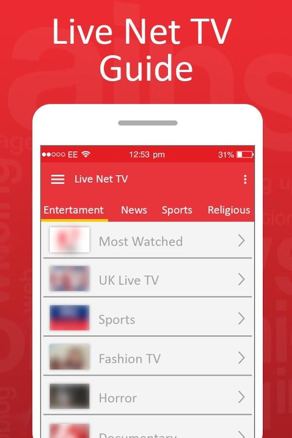 Live Net TV Streaming Guide स्क्रीनशॉट 2