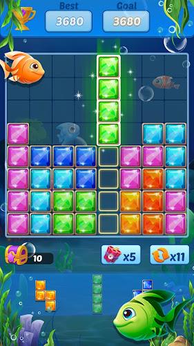 Puzzle Block Ocean Fish Скриншот 3